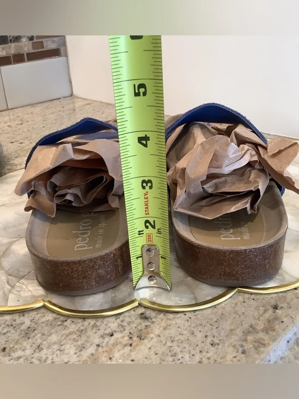 Pedro Garcia Blue Double-Strap Adrien Suede Slide Sandals Size 8.5 (39 1/2)